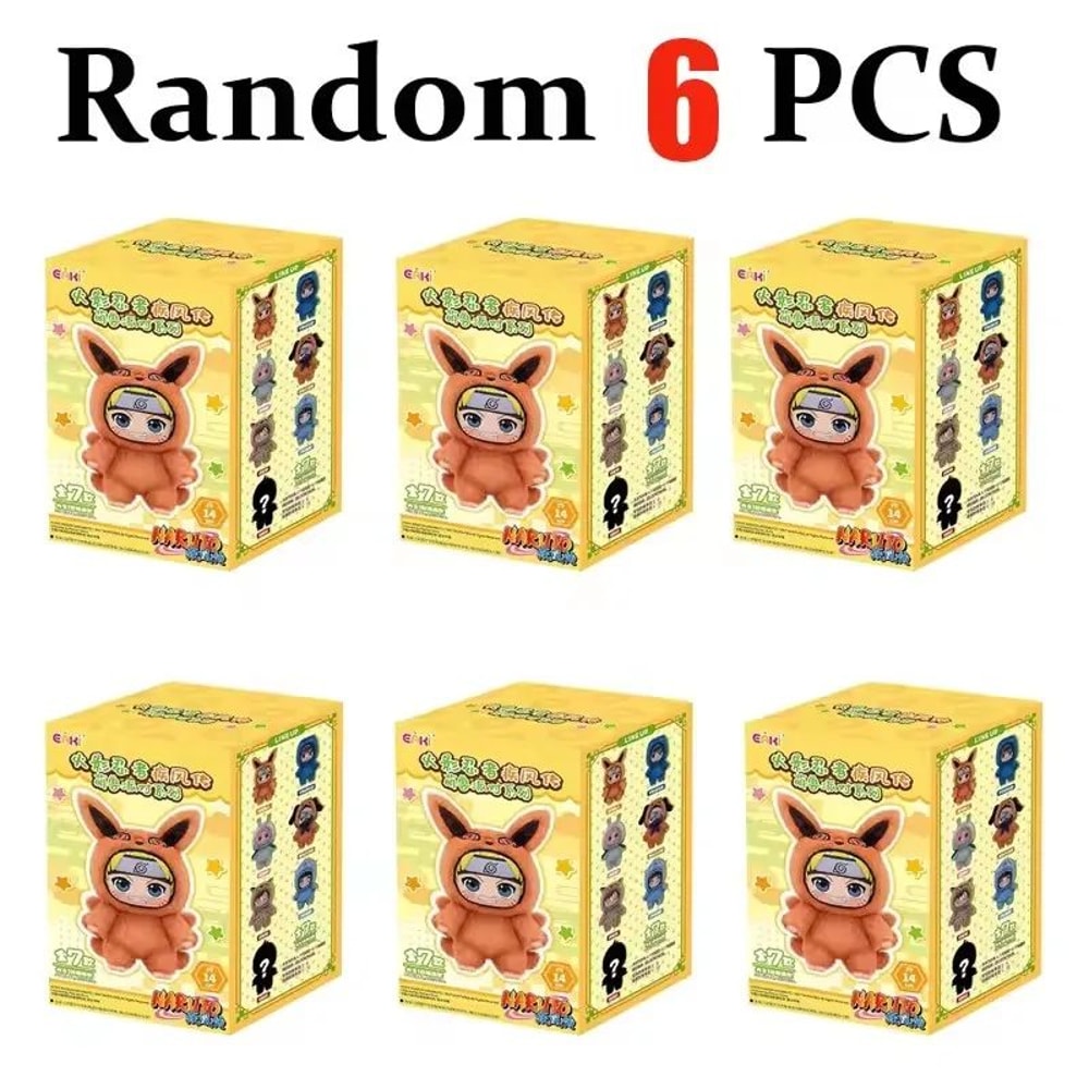 Naruto Shippuden Beast Party Plush Blind Box Keychain Mini Collectible Anime Plush Charm Random Fi 13