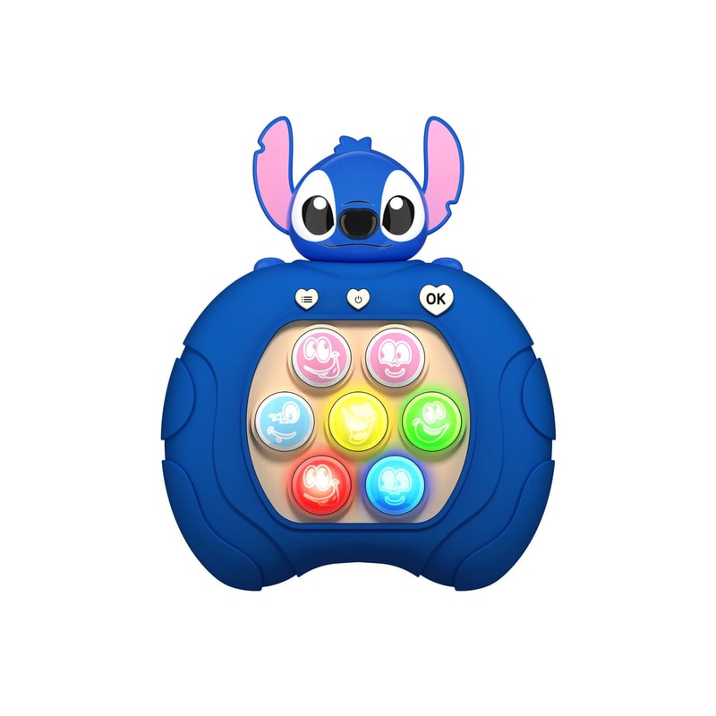 Disney Stitch Mickey Quick Push Game Console For Kids Portable Fidget Game Toy Competitive Handhe 1