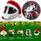 Festive Santa Claus Motorcycle Helmet Cover For Bikes Scooters 0
