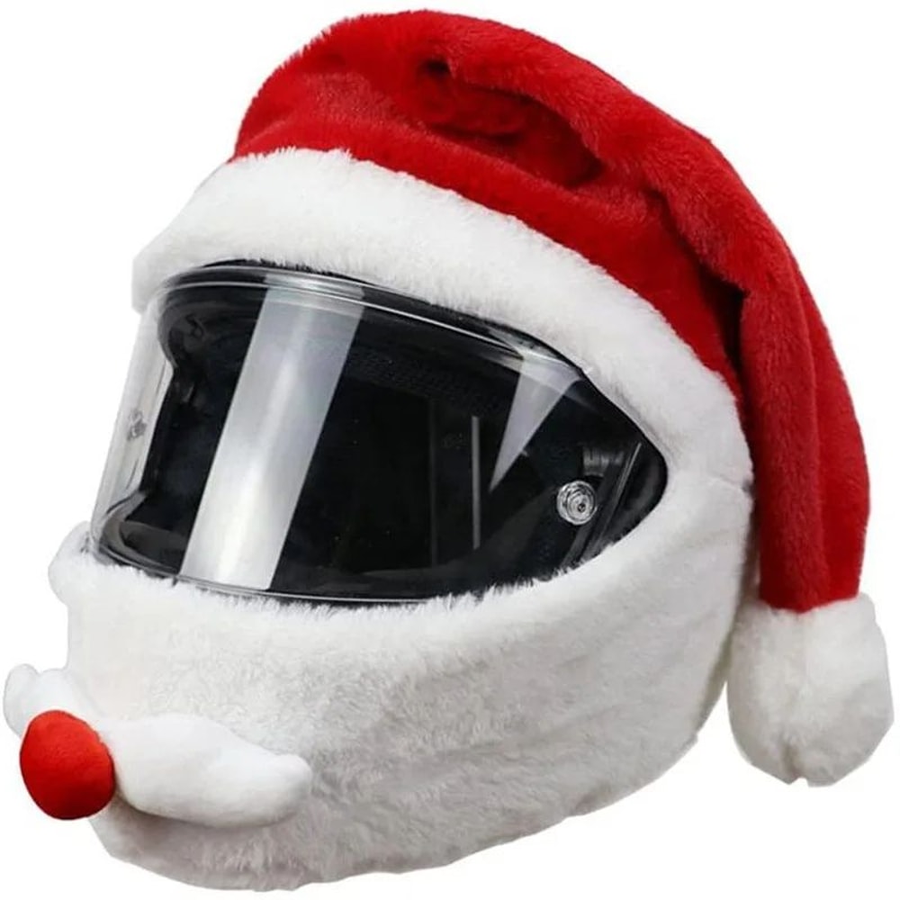 Festive Santa Claus Motorcycle Helmet Cover For Bikes Scooters 5