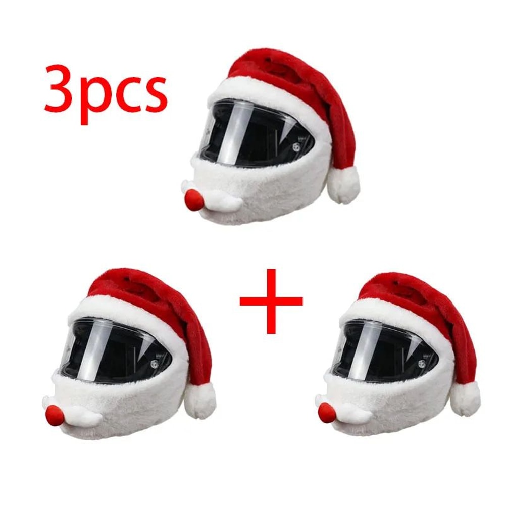 Festive Santa Claus Motorcycle Helmet Cover For Bikes Scooters 7