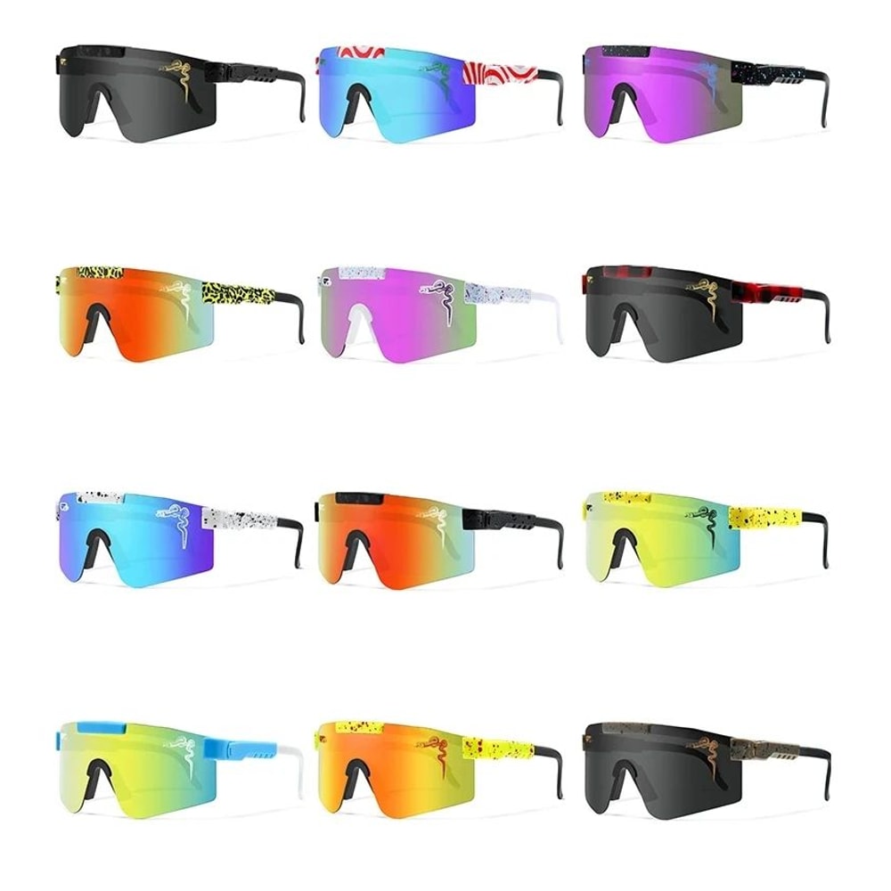 Pit ViperStyle UV400 Cycling Sunglasses Wraparound Sports Shades For Running Motorcycle Riding 0