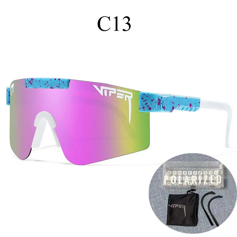 Pit ViperStyle UV400 Cycling Sunglasses Wraparound Sports Shades For Running Motorcycle Riding 14