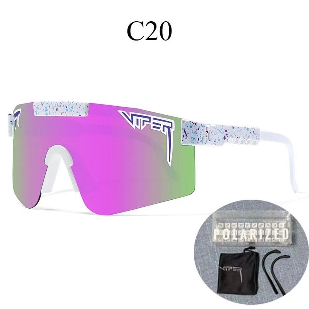 Pit ViperStyle UV400 Cycling Sunglasses Wraparound Sports Shades For Running Motorcycle Riding 21