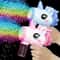 Unicorn Electric Bubble Gun With Lights Automatic Bubble Machine For Kids Outdoor Parties 0