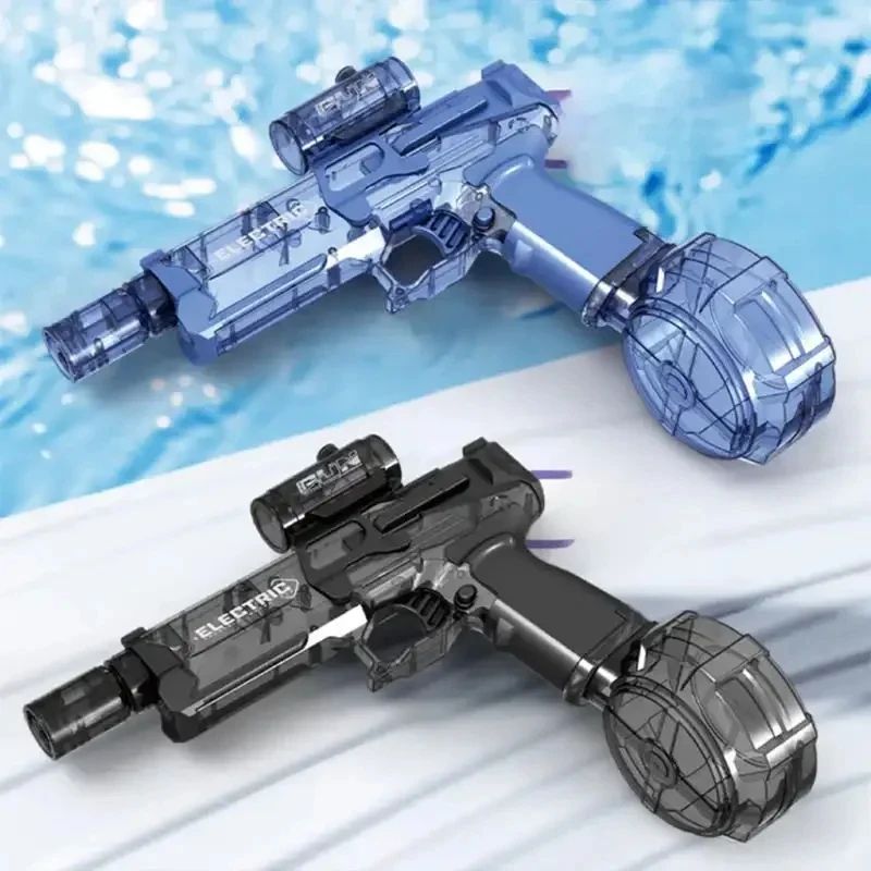 Electric Water Gun With LED Light Rechargeable Automatic Water Blaster HighPressure Continuous Spr 4