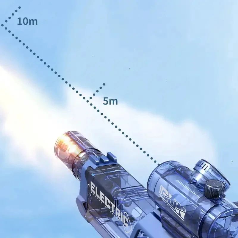 Electric Water Gun With LED Light Rechargeable Automatic Water Blaster HighPressure Continuous Spr 5