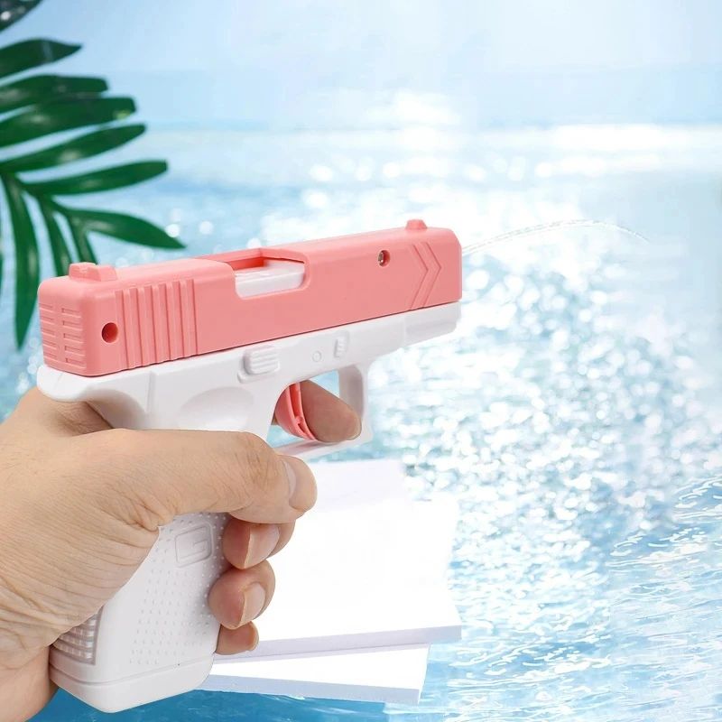 Summer Revolver Mechanical Water Gun Toy Kids Water Blaster For Beach Outdoor Play 4
