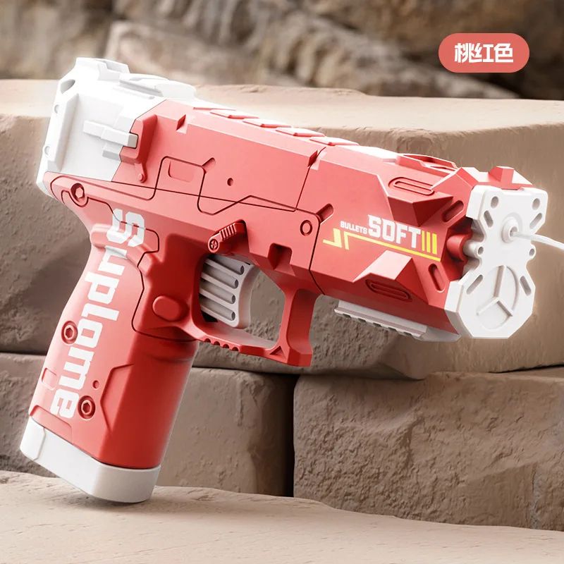 Summer Revolver Mechanical Water Gun Toy Kids Water Blaster For Beach Outdoor Play 17