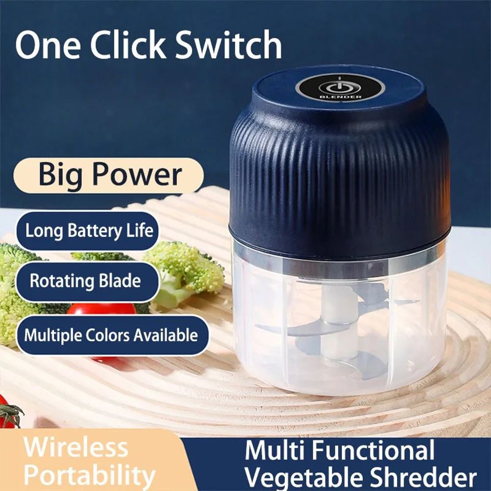 250ml Wireless Electric Garlic Chopper USB Rechargeable Mini Food Processor For Fast Prep 0