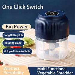 250ml wireless electric garlic chopper – usb rechargeable mini food processor for fast prep