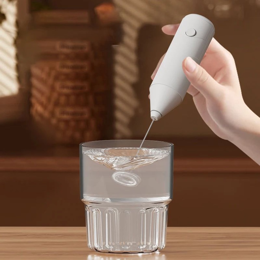 ONEKA Handheld Milk Frother Wand Fast Coffee Foam Maker Electric Whisk For Lattes Matcha Hot Choc 4