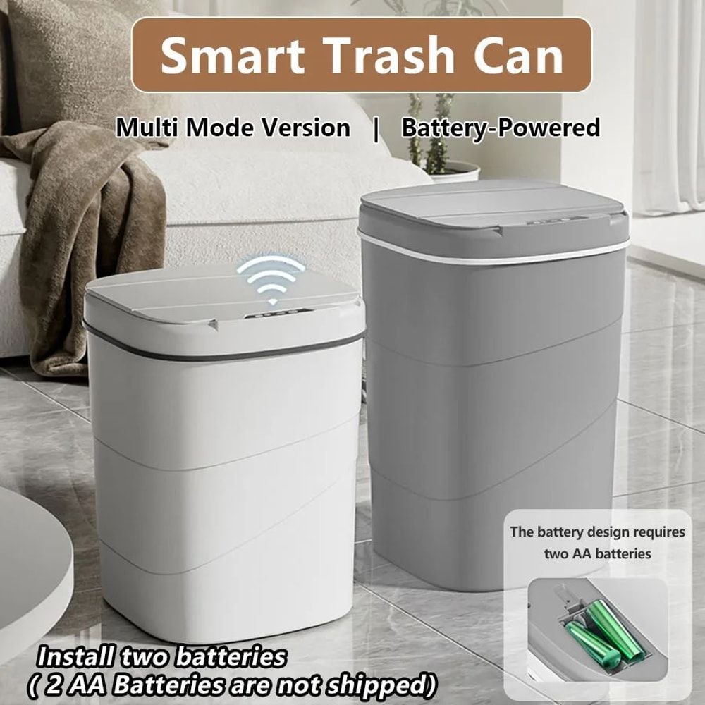 Smart Sensor Touchless Trash Can Motion Sensor Automatic Lid Bin For Kitchen Bathroom 1
