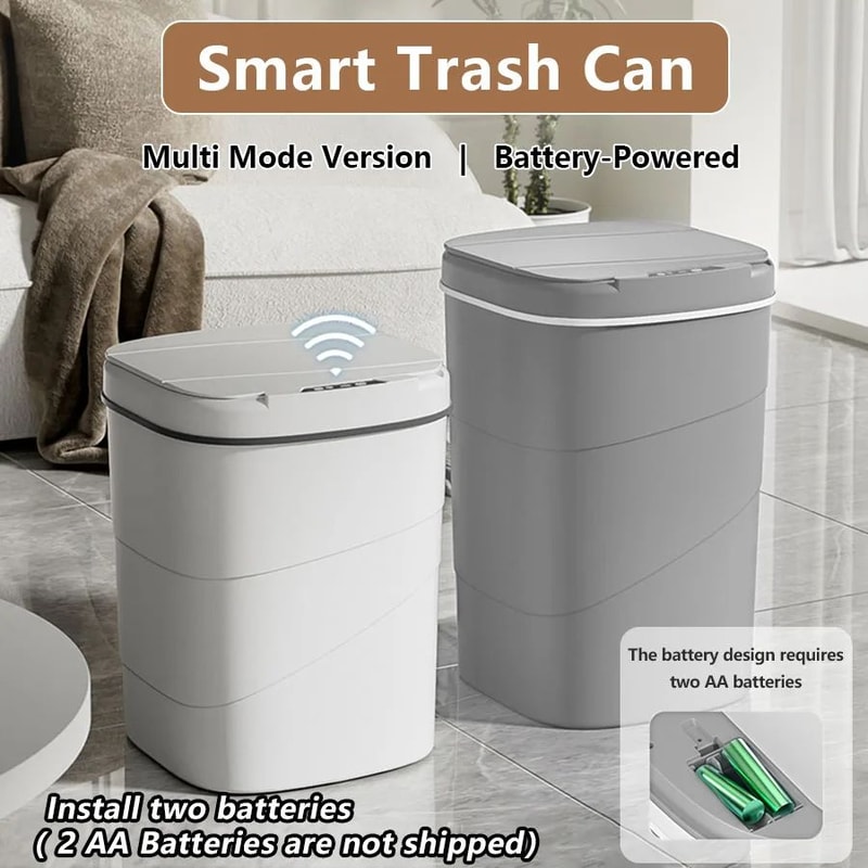 Smart Sensor Touchless Trash Can Motion Sensor Automatic Lid Bin For Kitchen Bathroom 1