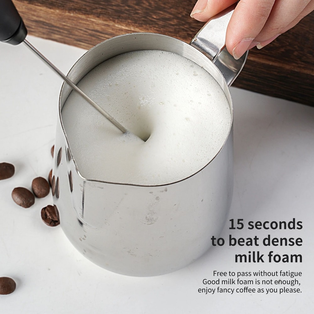 Rechargeable Handheld Milk Frother Wand 3Speed Electric Frother Wand For Latte Foam Drinks 5