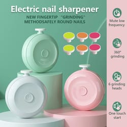 gentle electric baby nail trimmer kit - safe baby nail file & newborn nail clippers with replacement pads