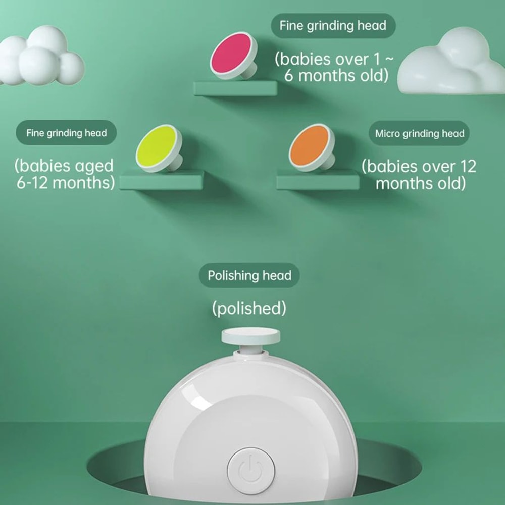 Gentle Electric Baby Nail Trimmer Kit Safe Baby Nail File Newborn Nail Clippers With Replacement 1