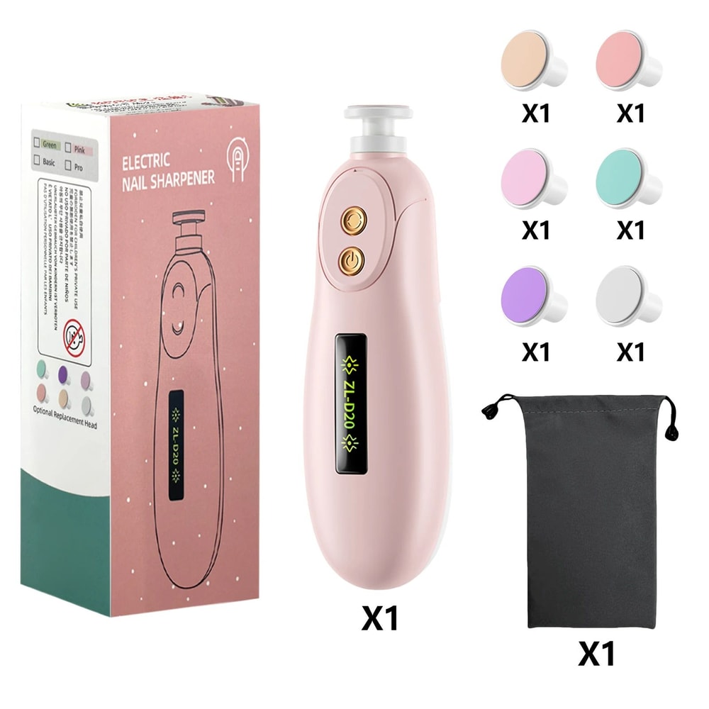 Gentle Baby Nail Trimmer With LED Light Quiet Electric Baby Nail File Safe Baby Manicure Set For 9