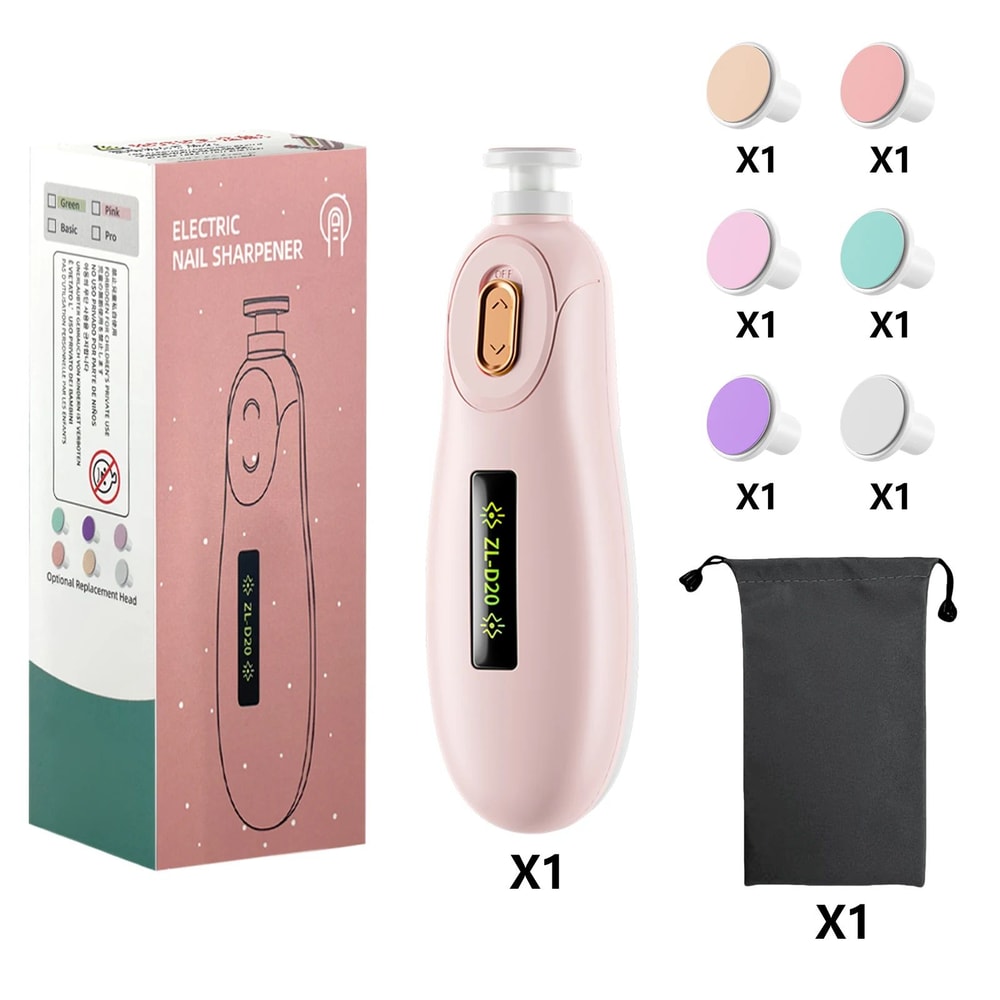 Gentle Baby Nail Trimmer With LED Light Quiet Electric Baby Nail File Safe Baby Manicure Set For 13