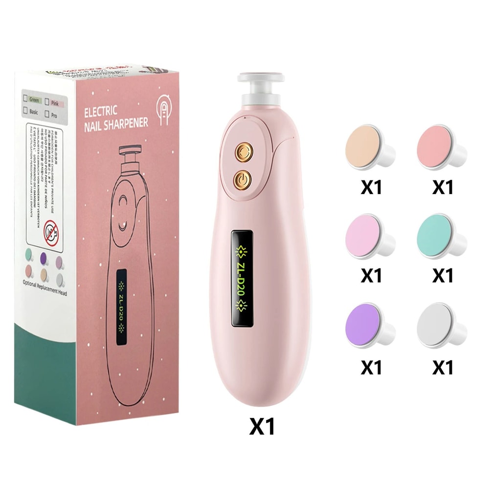 Gentle Baby Nail Trimmer With LED Light Quiet Electric Baby Nail File Safe Baby Manicure Set For 11