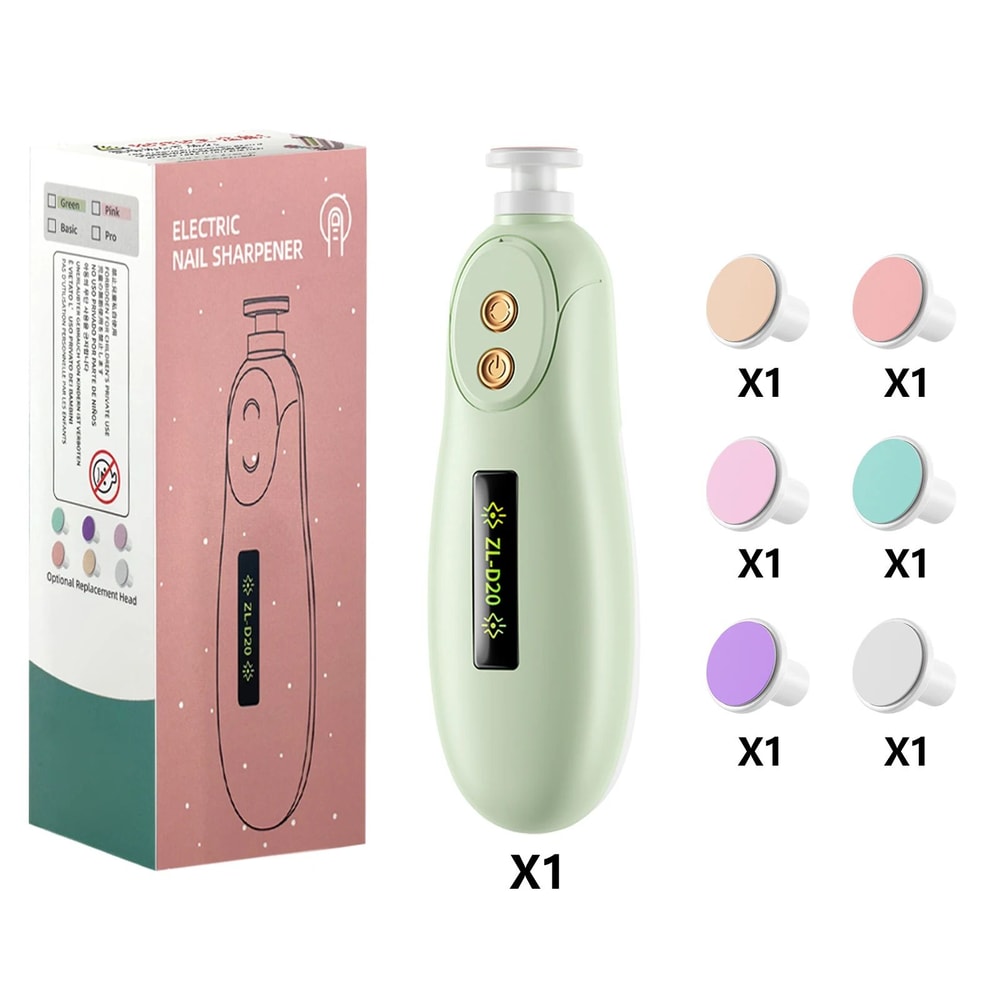 Gentle Baby Nail Trimmer With LED Light Quiet Electric Baby Nail File Safe Baby Manicure Set For 8
