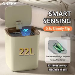 oneka 22l touchless smart trash can - automatic motion sensor kitchen & office trash bin