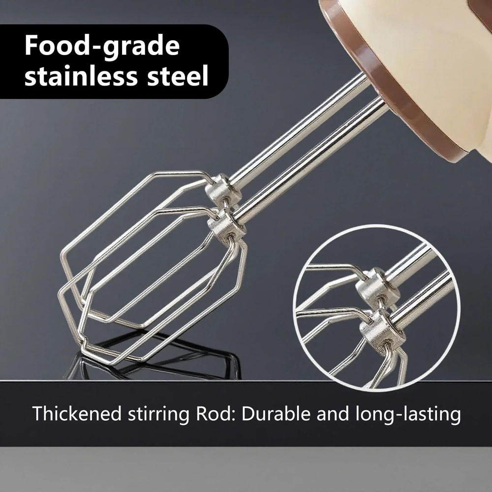 ONEKA Cordless Hand Mixer Rechargeable 5Speed Electric Whisk With Dual Detachable Beaters 4