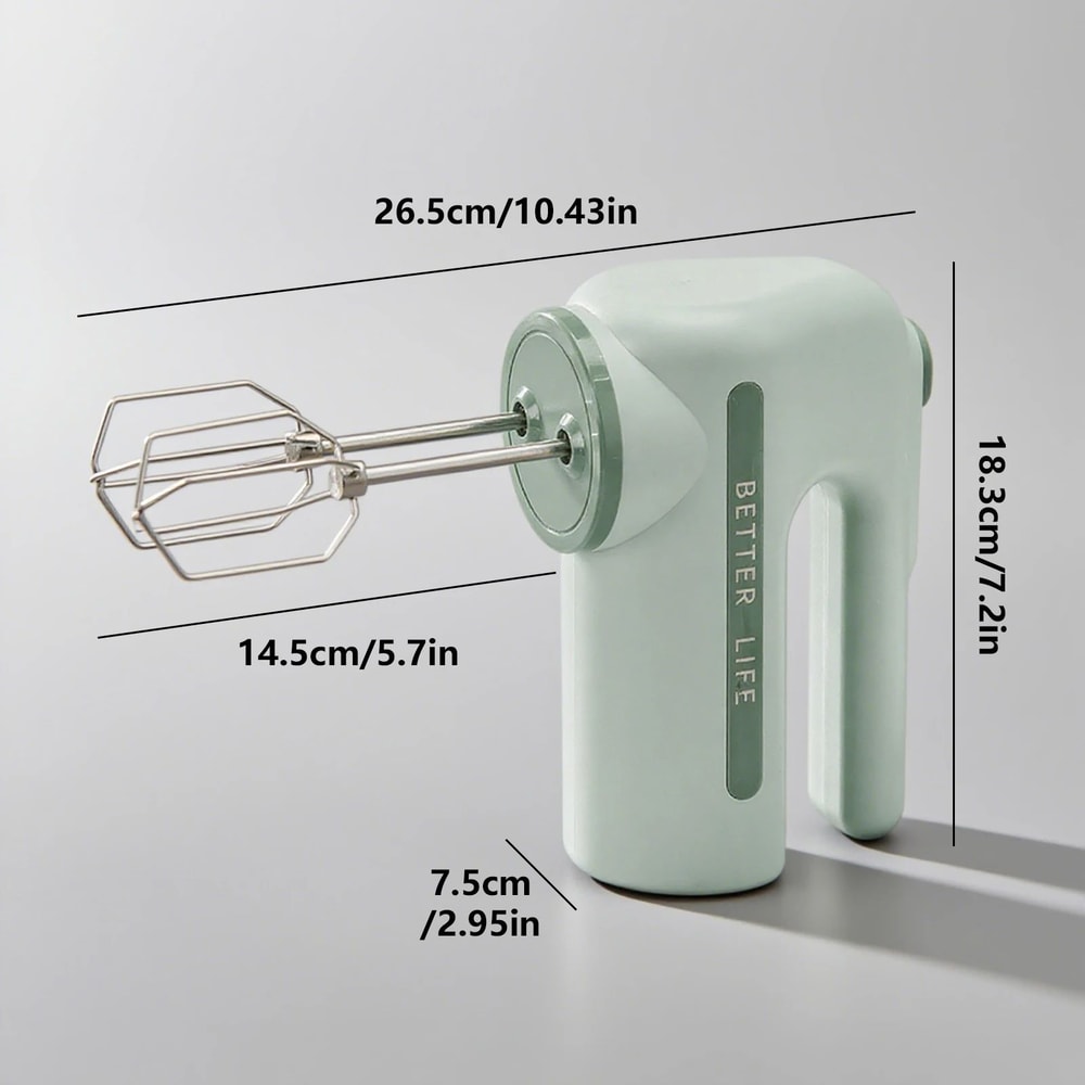 ONEKA Cordless Hand Mixer Rechargeable 5Speed Electric Whisk With Dual Detachable Beaters 5