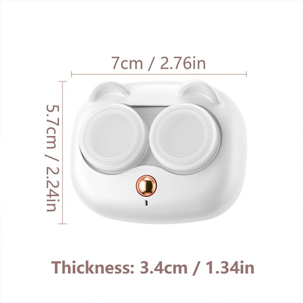 Portable CatShape Vibrating Contact Lens Cleaner Case Battery Powered Colored Lens Washer 5