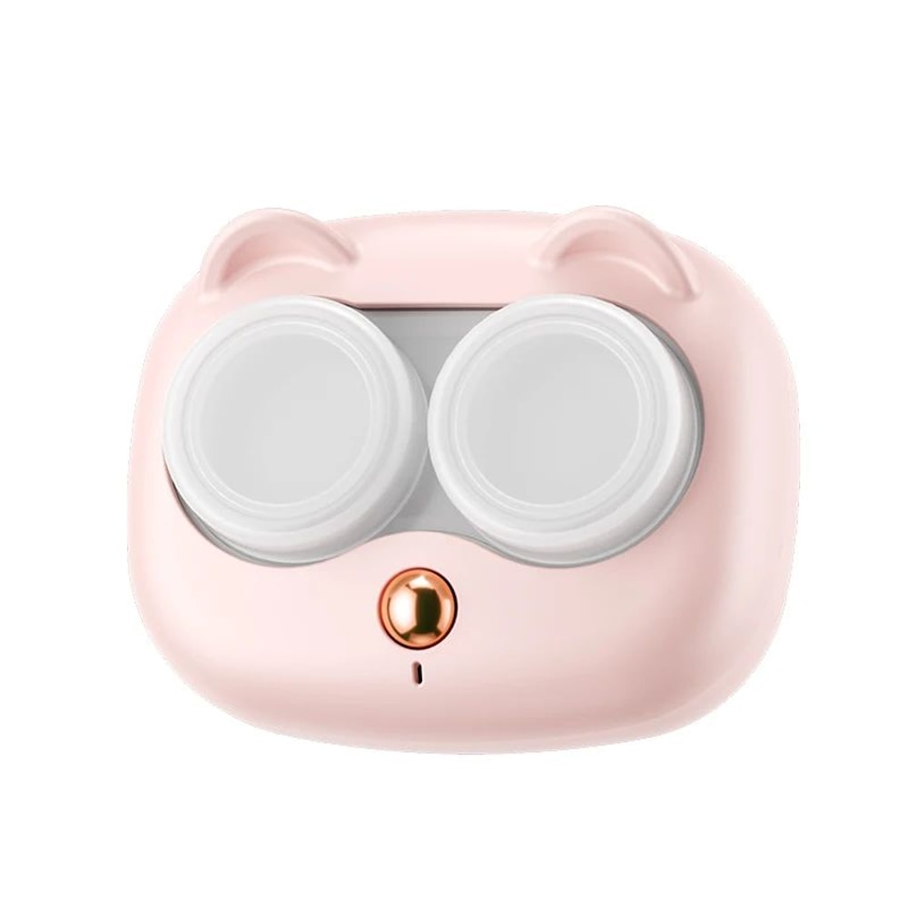 Portable CatShape Vibrating Contact Lens Cleaner Case Battery Powered Colored Lens Washer 8