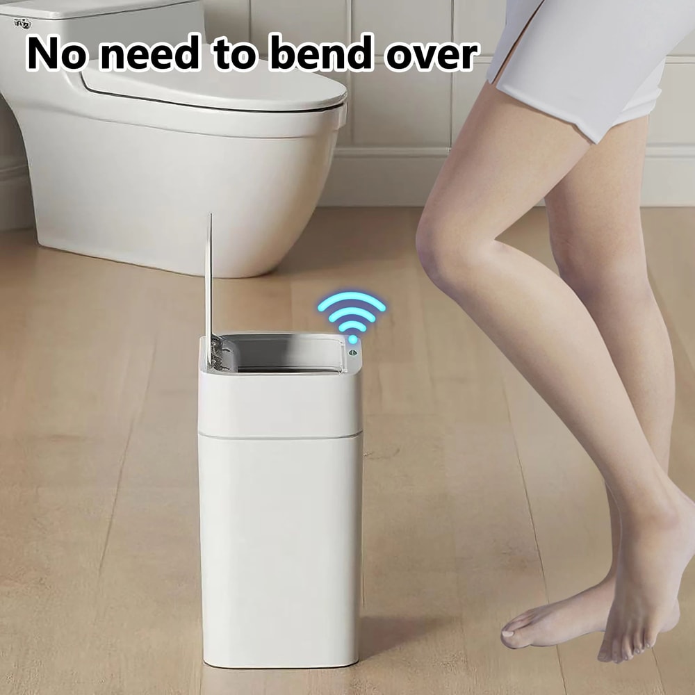 Touchless Motion Sensor Trash Can With Quiet SoftClose Lid Smart Automatic Trash Can For Kitchen B 1
