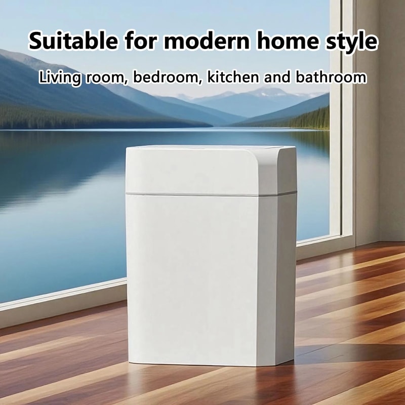 Touchless Motion Sensor Trash Can With Quiet SoftClose Lid Smart Automatic Trash Can For Kitchen B 5
