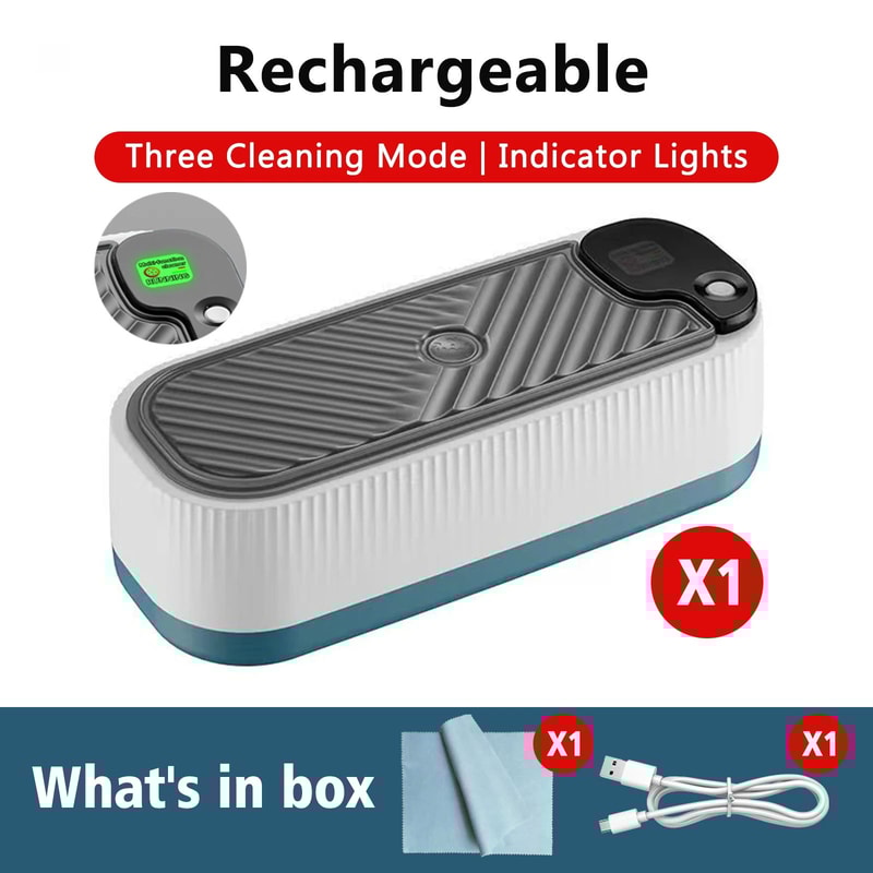 360 Deep Clean Ultrasonic Jewelry Cleaner Portable USB Eyeglasses Cleaner Machine For Rings Watche 7