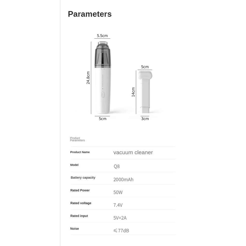 Powerful Cordless Car Vacuum Cleaner Rechargeable Handheld Vacuum Cleaner For Car Home Office 6