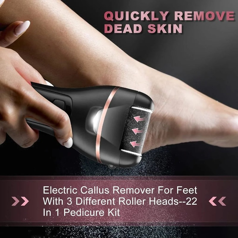 Rechargeable Electric Foot File Callus Remover For Smooth Heels USB Pedicure Tool For Men Women 3