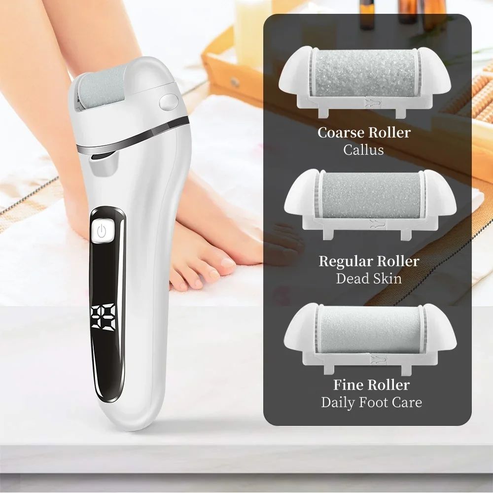 Rechargeable Electric Foot File Callus Remover For Smooth Heels USB Pedicure Tool For Men Women 4