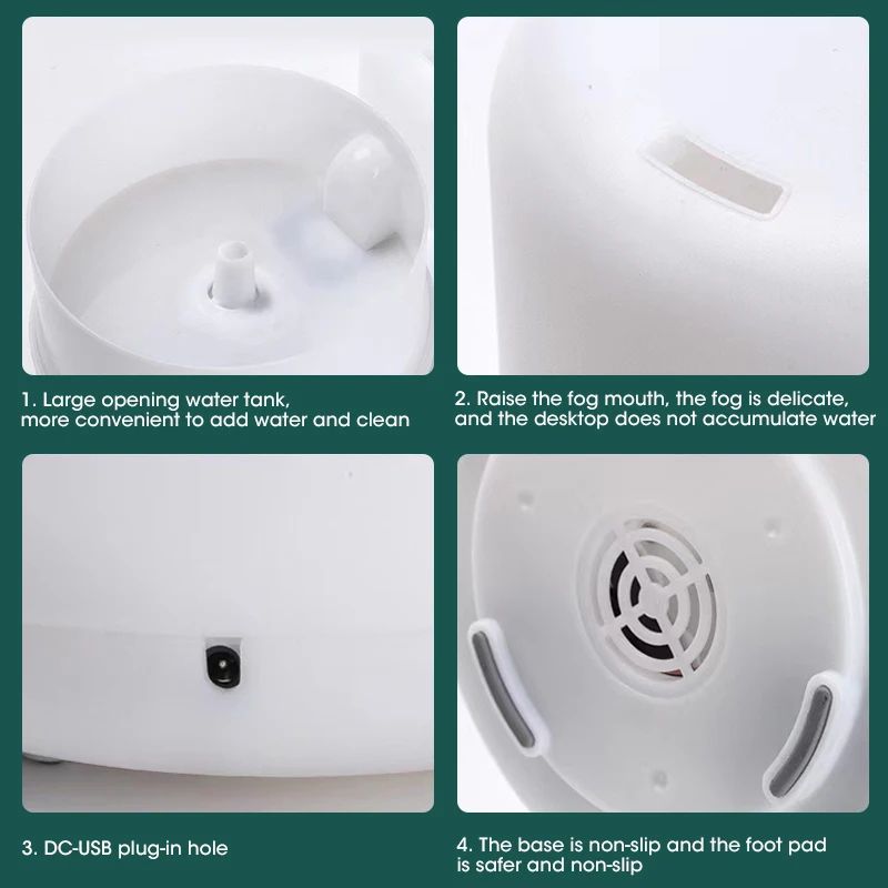 500ml Cool Mist Humidifier Essential Oil Diffuser With Night Light USB Ultrasonic 6H Timer 5