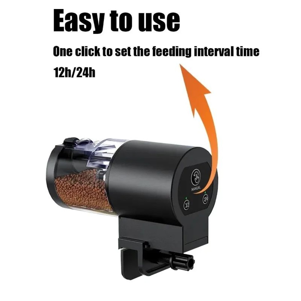 Automatic Fish Feeder With Timer IP66 Waterproof 100ml Programmable Aquarium Food Dispenser For Fi 2