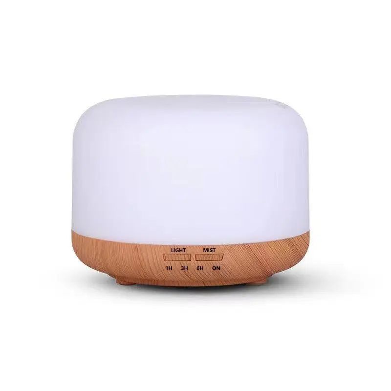 500ml Wood Grain Essential Oil Diffuser Ultrasonic Cool Mist Humidifier With 7Color Night Light 6