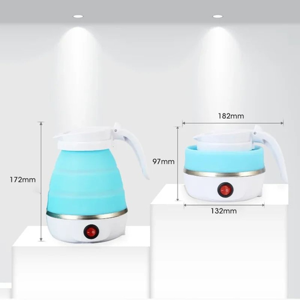 Foldable Travel Electric Kettle 600ml Portable FastBoil Mini Water Boiler For Hotels Camping Dail 4