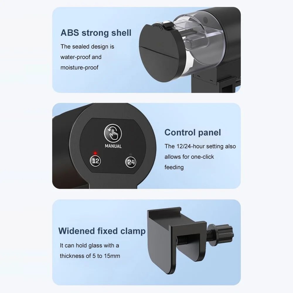 Smart Digital Automatic Fish Feeder With Timer Vacation Aquarium Fish Feeder Food Dispenser 7