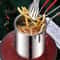 Stainless Steel Deep Fryer With Basket Countertop Tempura Chicken Frying Pot With CoolTouch Handl 1