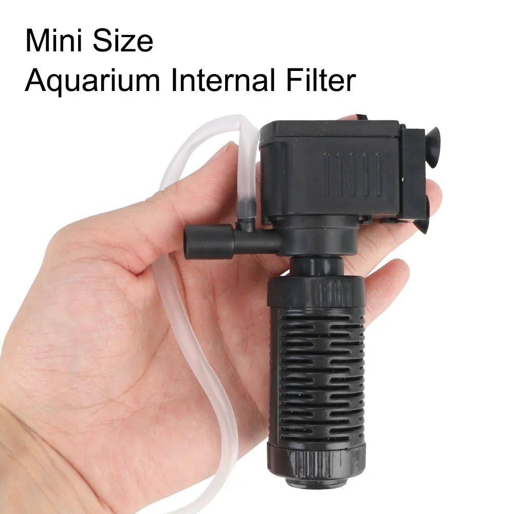 Quiet Mini Aquarium Filter Submersible Pump 200LH With Oxygenation EasyClean Internal Filter For F 5