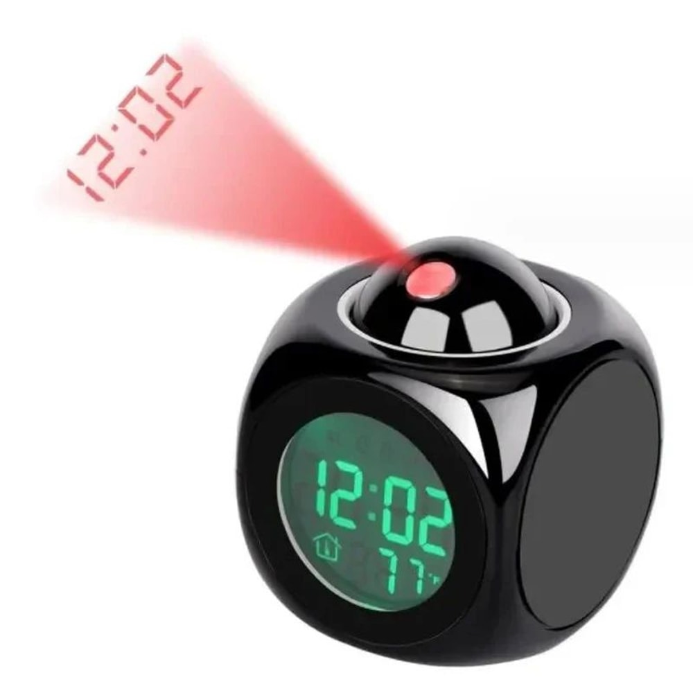 Ceiling Projection Alarm Clock With Temperature Display Voice Talking Snooze Digital Desk Clock 7