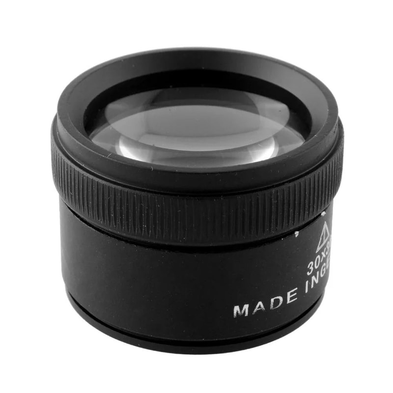 30X LED Illuminated Jewelry Loupe Magnifier 36mm Pocket Coin Stamp Inspection Tool 3