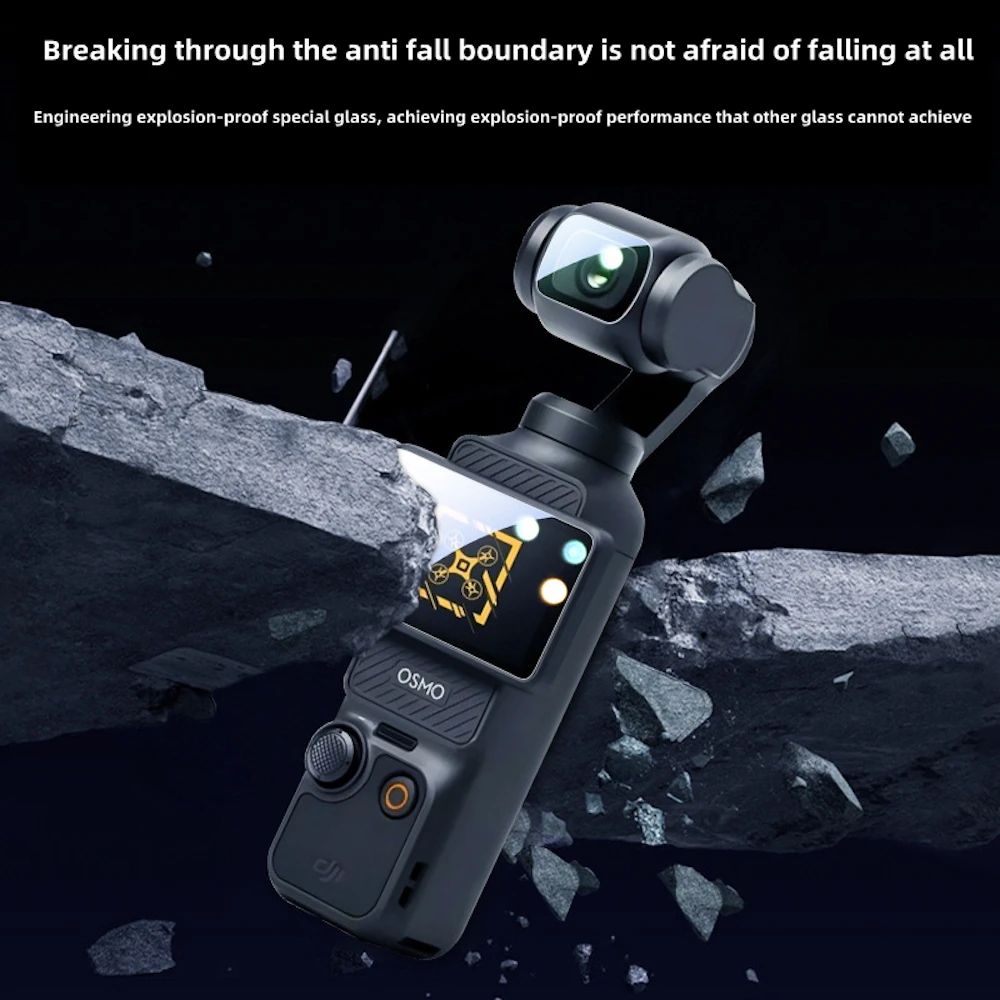 DJI Pocket 3 Screen Lens Tempered Glass Protector Set 9H AntiScratch Clear Film 3