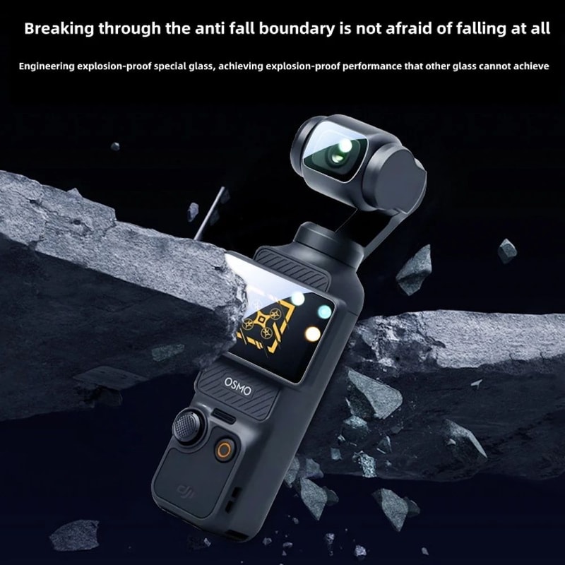 DJI Pocket 3 Screen Lens Tempered Glass Protector Set 9H AntiScratch Clear Film 3