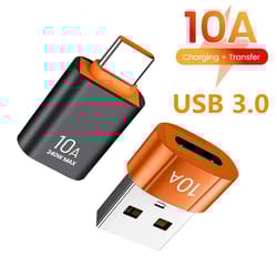 usb 3.0 usb-c otg adapter 10a fast charge & data transfer usb-a to type-c converter
