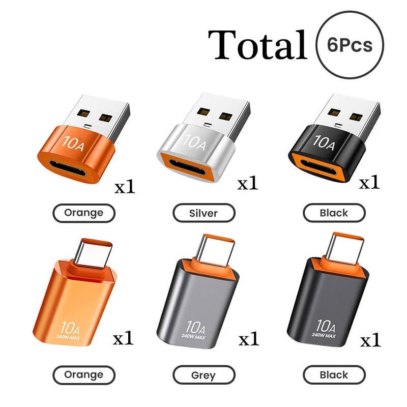 USB 30 USBC OTG Adapter 10A Fast Charge Data Transfer USBA To TypeC Converter 20
