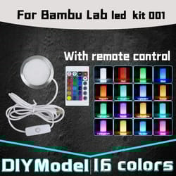 bambu lab led lamp kit 001 rgb - adjustable usb light hardware for makerworld 3d prints